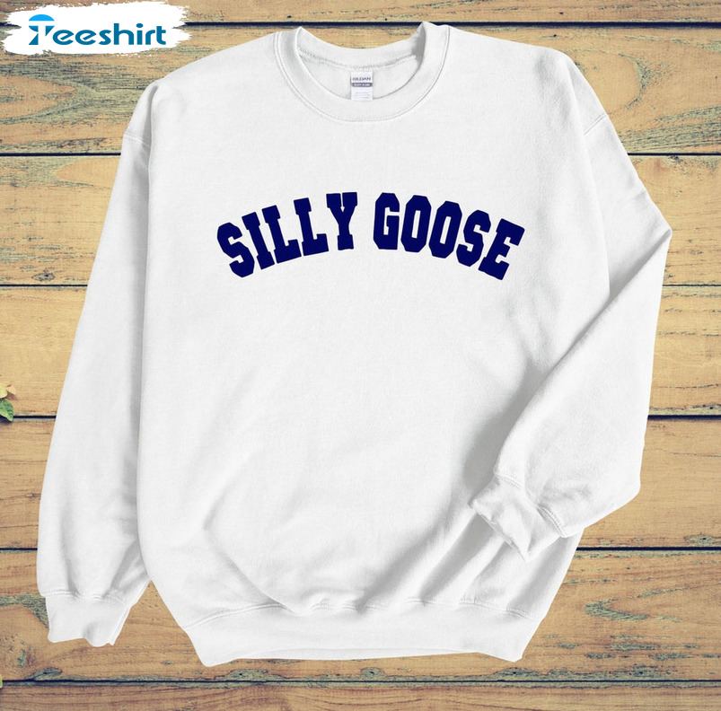 Silly Goose Sweatshirt, Minimalist Trendy Unisex Hoodie Crewneck