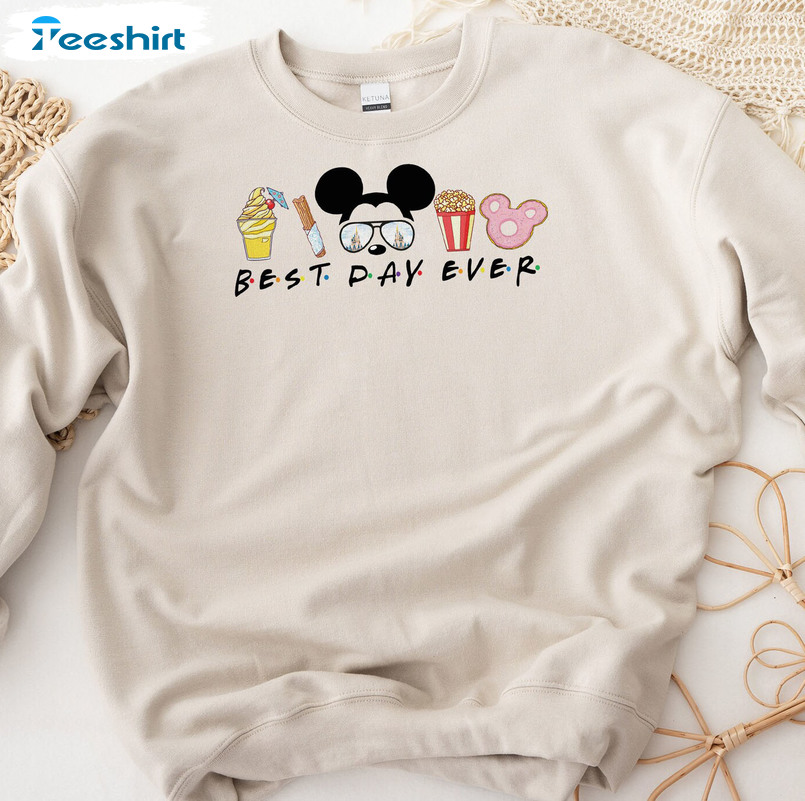 Best Day Ever Disneyworld Shirt, Funny Disney Character Long Sleeve Crewneck