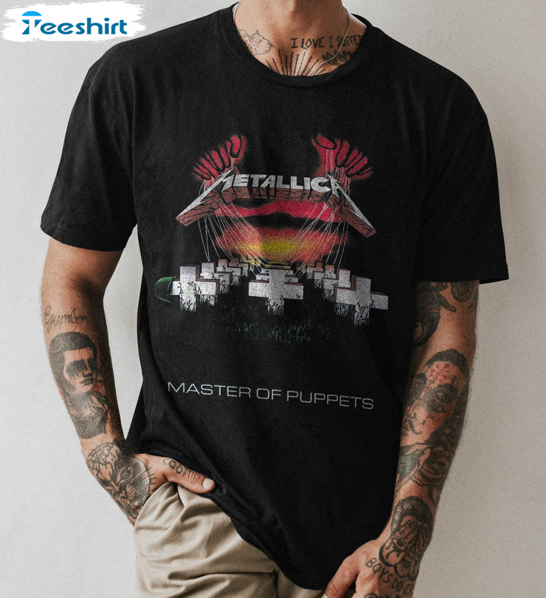 Master Of Puppets Shirt, Trending Crewneck Short Sleeve