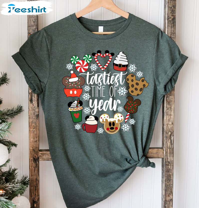 Tastiest Time Of Year Sweatshirt, Christmas Disney Short Sleeve Tee Tops