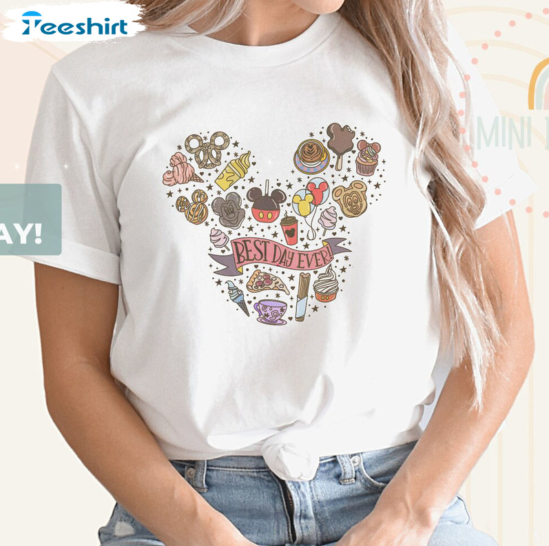 Best Day Ever Shirt, Mouse Park Snacks Unisex T-shirt Long Sleeve