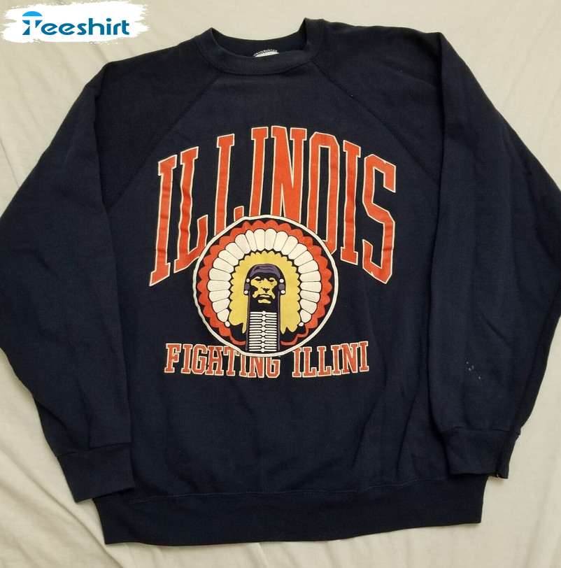 Ncaa Illinois Fighting Illini Shirt, University Of Illinois Unisex Hoodie Short Sleeve