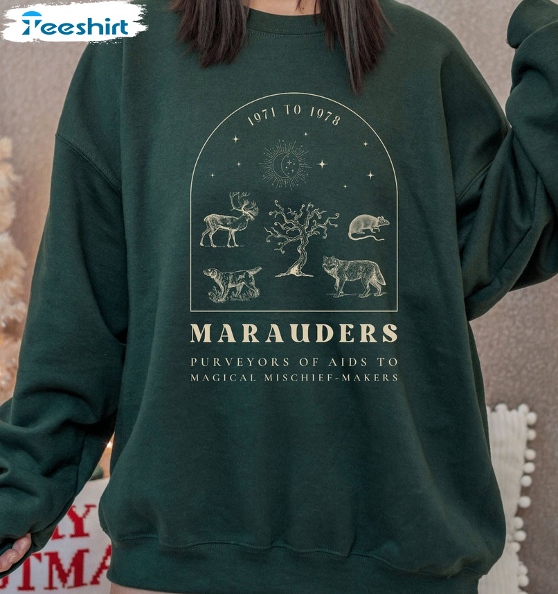 Marauders Sweatshirt, Pullover Fandom Sweater Short Sleeve