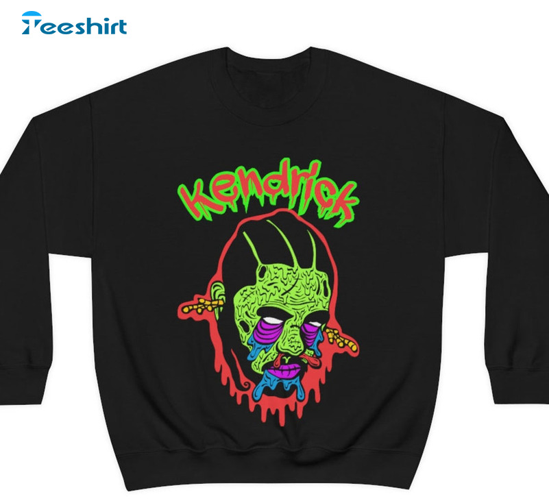 Kendrick Zombie Sweatshirt, K Dot Lamar Short Sleeve Unisex Hoodie