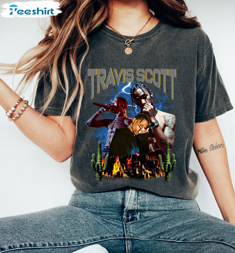 Travis Scott Shirt, Music Lover Tee Tops Short Sleeve