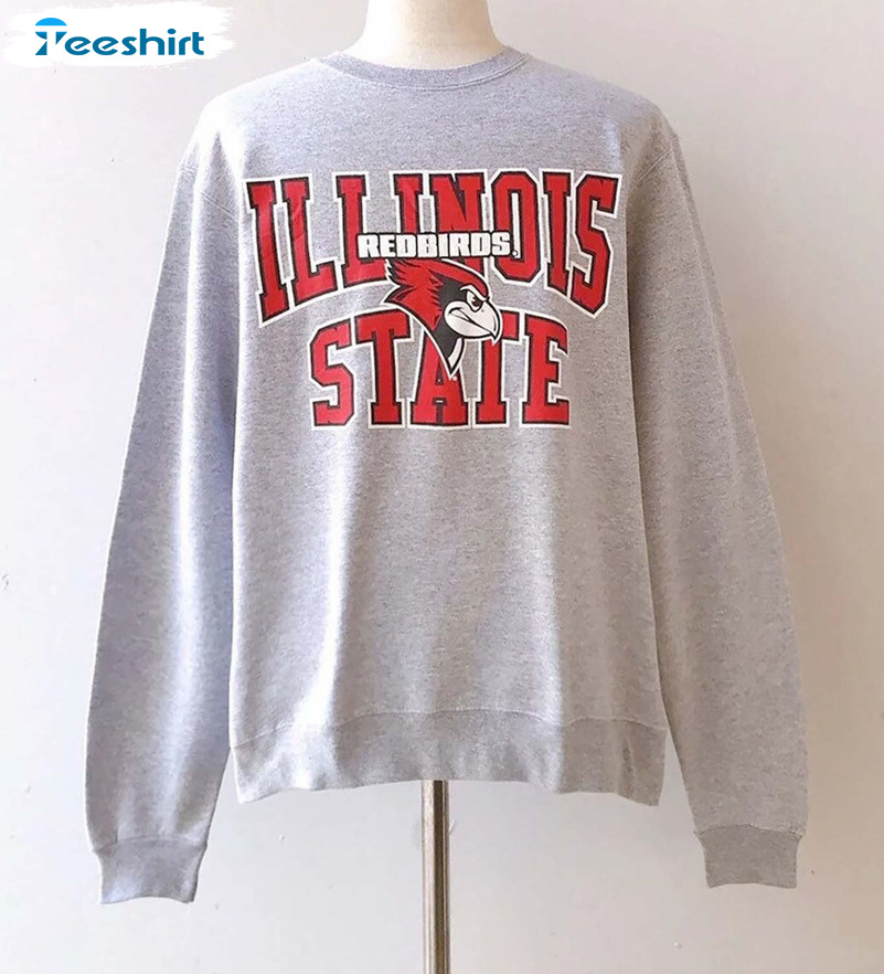 Illinois State Redbirds Shirt, 90s Illinois State University Tee Tops Short Sleeve