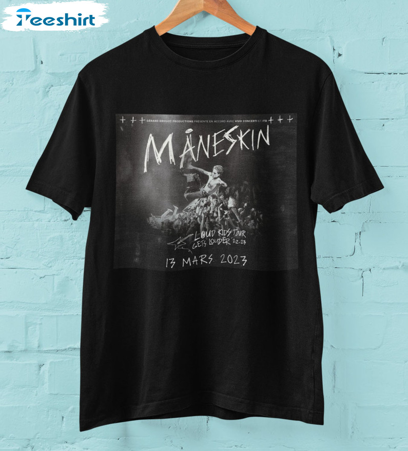 Maneskin Tour 2022 Shirt, Loud Kids On Tour Crewneck Unisex Hoodie