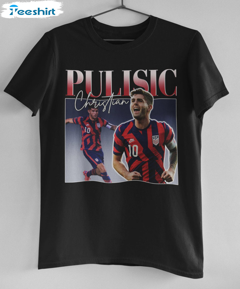 Christian Pulisic Vintage Shirt, World Cup 2022 Short Sleeve Tee Tops