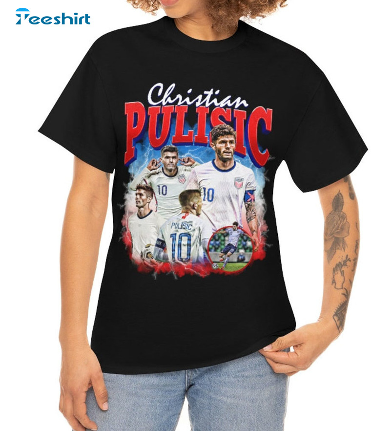 Christian pulisic 10 usa soccer vintage shirt, hoodie, sweater