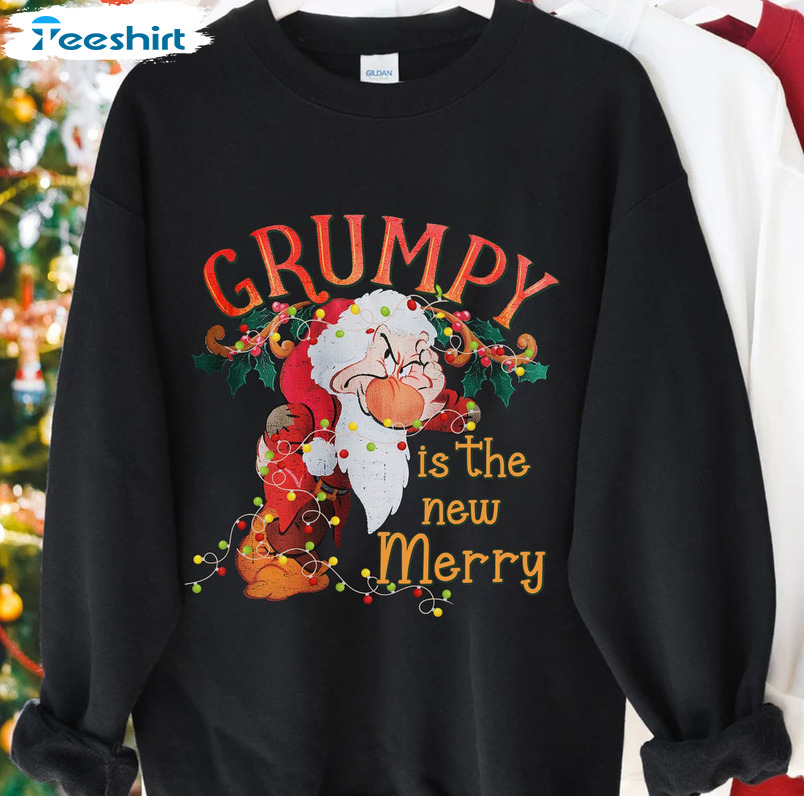 Grumpy Is The New Merry Shirt, Funny Grumpy Xmas Funny Grumpy Xmas Unisex T-shirt