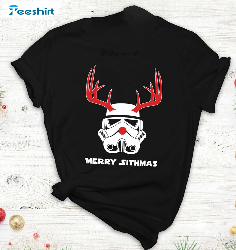 Merry Sithmas Shirt, Stormtrooper Star Wars Darth Vader Short Sleeve Sweater