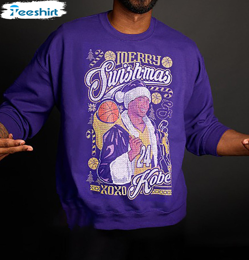 Merry Swishmas Shirt, Kobe Bryant Sweatshirt Unisex Hoodie