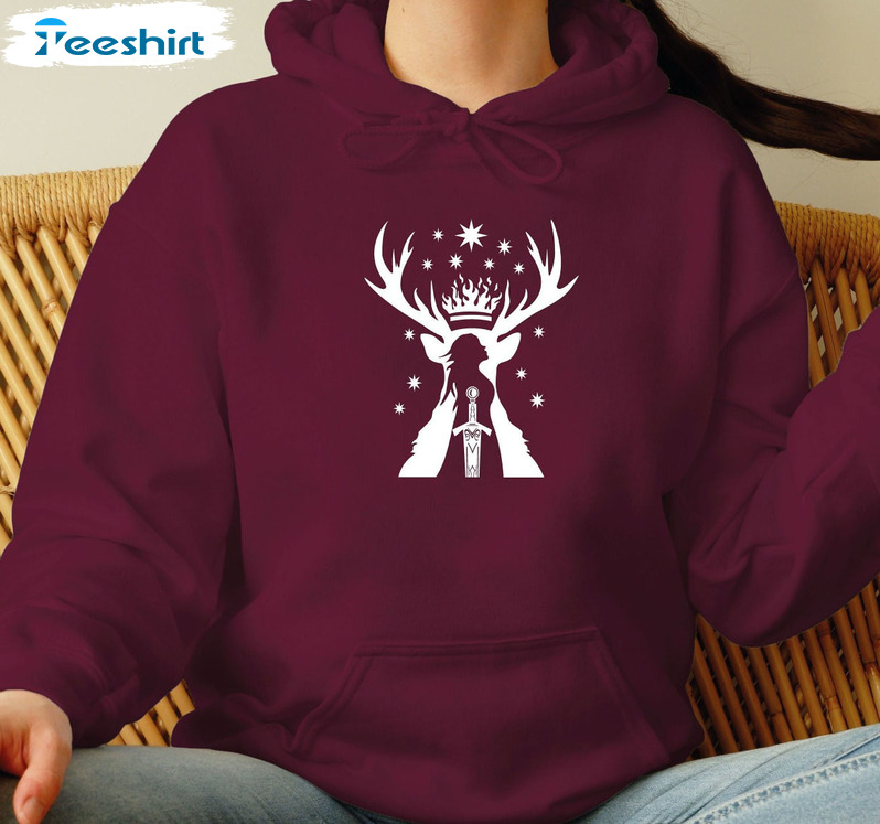 Throne Of Glass Shirt , Acotar Queen Of Terrasen Short Sleeve Unisex Hoodie