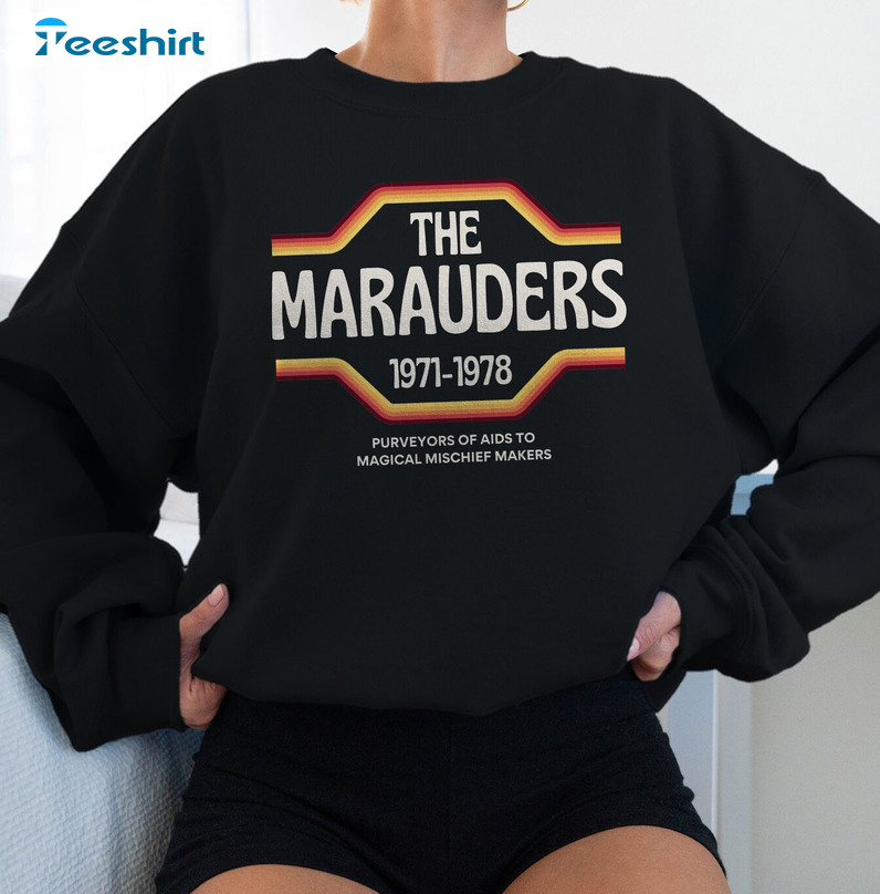 The Marauders Retro 70s Shirt, Harry Fandom Universal Sweater Short Sleeve