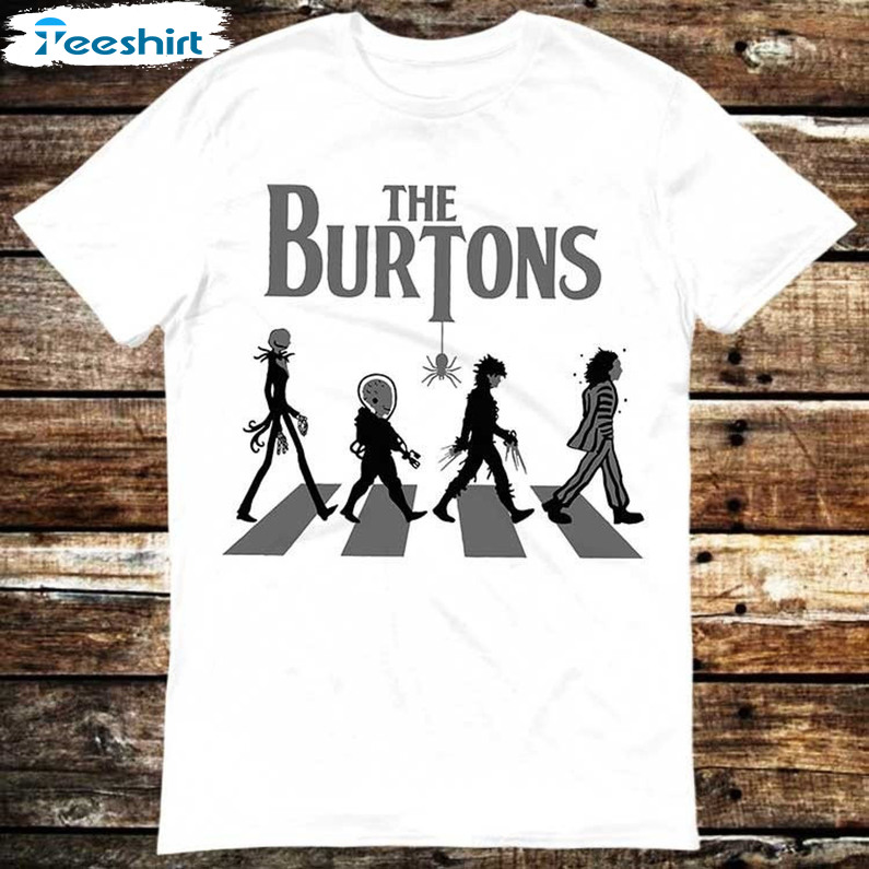 The Burtons Abbey Road Shirt, Beetlejuice Short Sleeve Unisex Hoodie