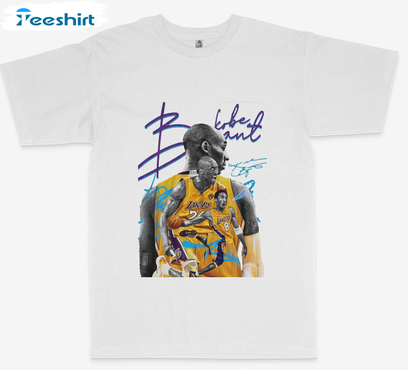 Kobe Bryant Vintage Shirt, Basketball Unisex Hoodie Short Sleeve