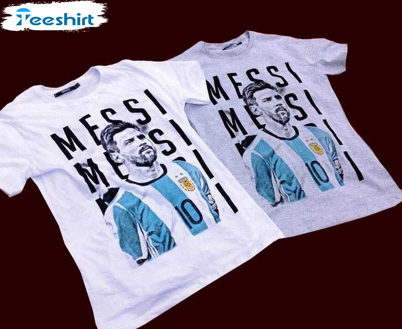 Ionel Messi 2022 Shirt, Argentina Soccer World Cup 2022 Short Sleeve Sweater