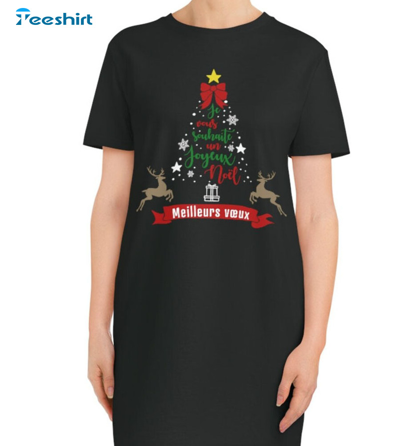 Je Vous Souhaite Un Joyeux Noel Shirt, Merry Christmas French Sweatshirt T-shirt