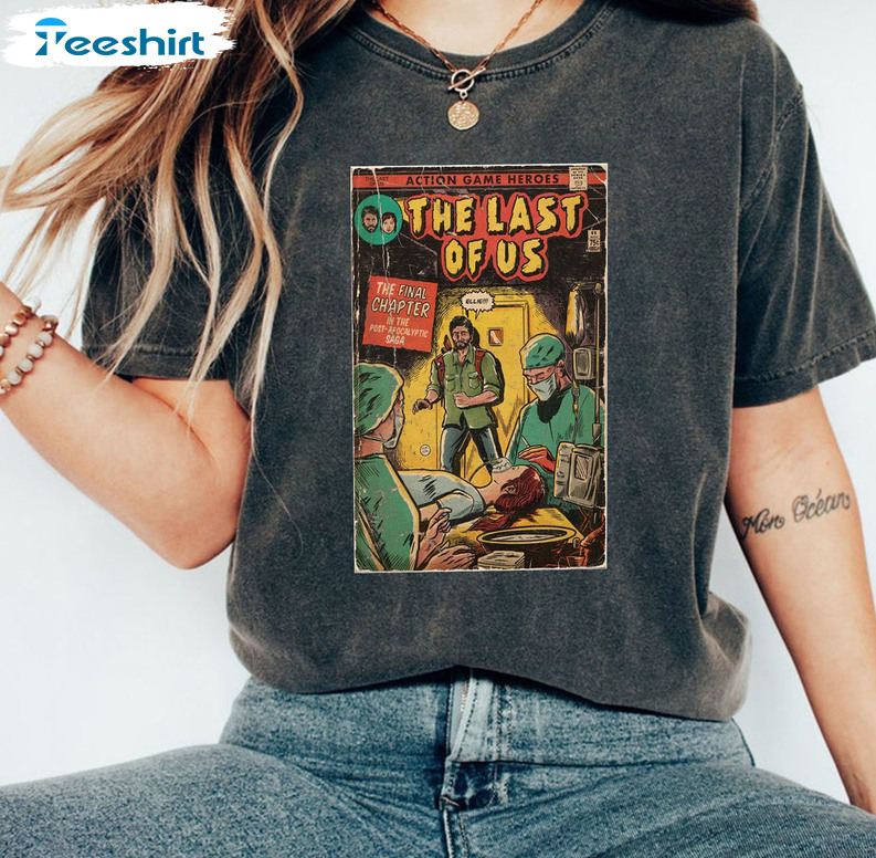 The Last Of Us Shirt, Comic Art 80s Retro Graphic Crewneck Sweatshirt, Hoodie, Long Sleeve