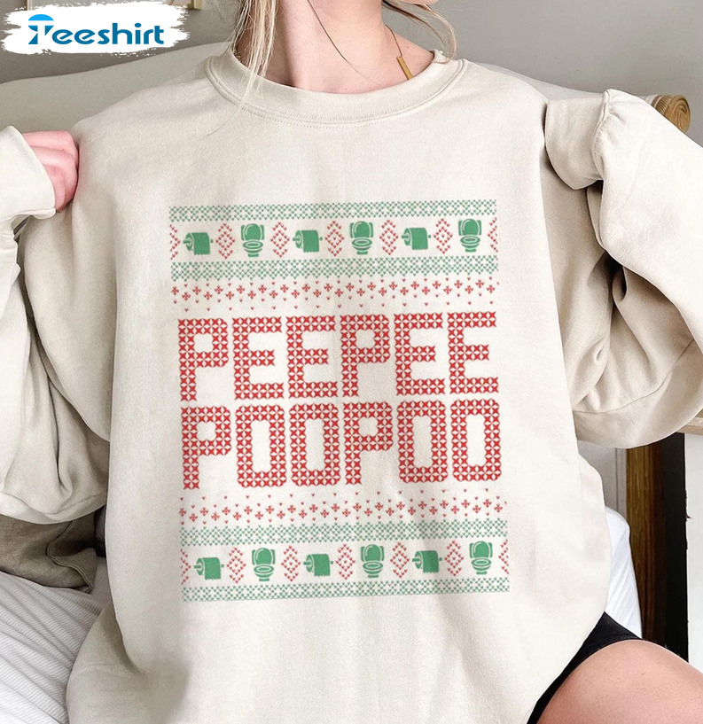 Peepeepoopoo Tacky Christmas Shirt, Funny Xmas Crewneck Short Sleeve
