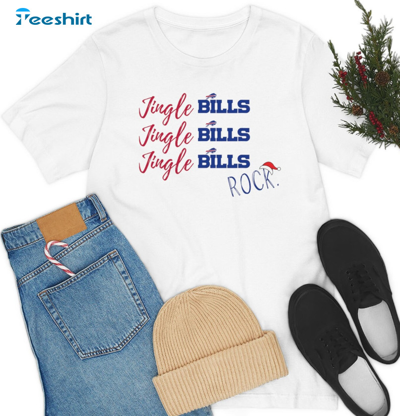 Buffalo Bills Jingle Bills Shirt, Billsmas Jingle Crewneck Short