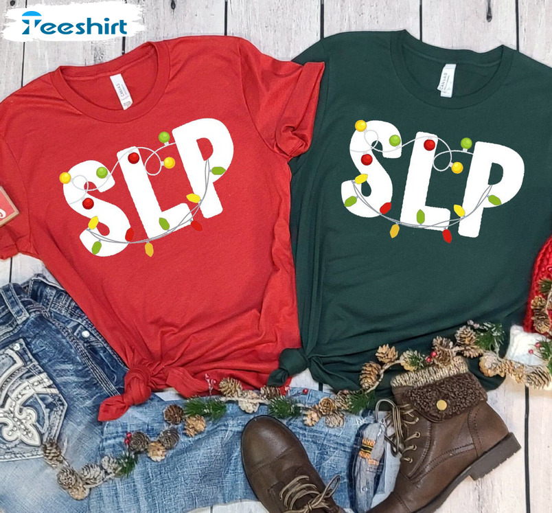 Speech Language Pathologist Shirt, Slp Christmas Unisex Hoodie Crewneck