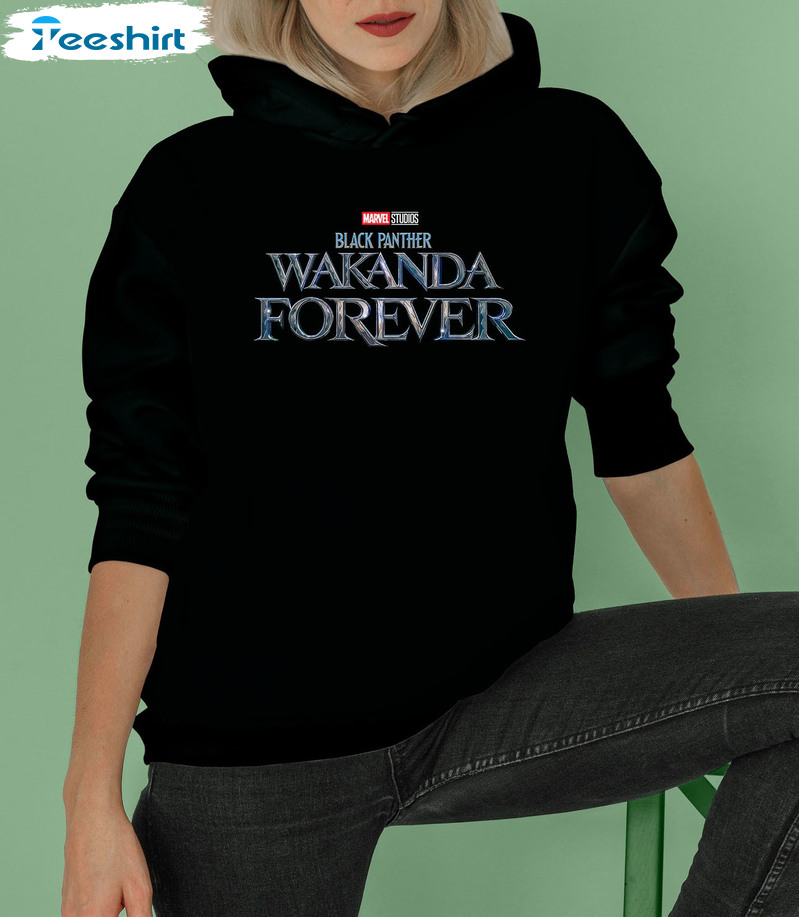 Black Panther Wakanda Forever Shirt, Marvel Unisex T-shirt Crewneck