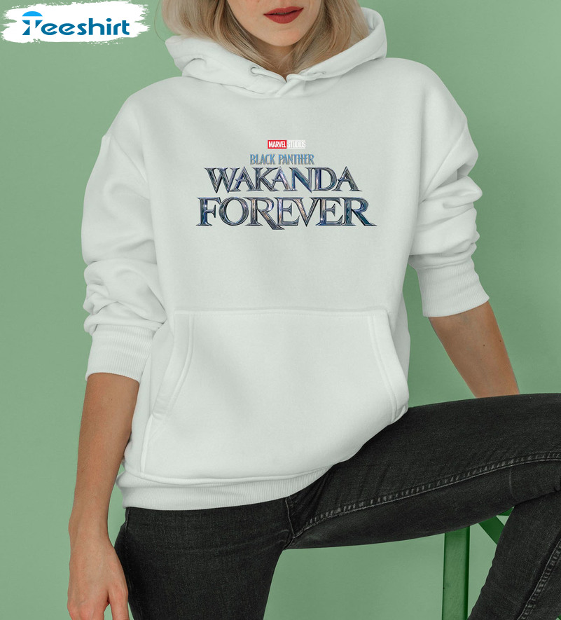 Felpa Con Cappuccio Marvel Kids Wakanda Forever, Blu Scuro, Taglia Large, Ufficiale