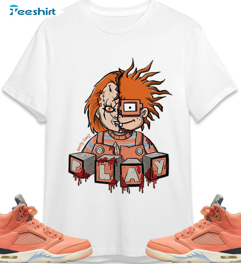 Chucky Chuckie Rugrats Shirt, Jordan 5 DJ Khaled Crimson Bliss Crewneck Unisex Hoodie