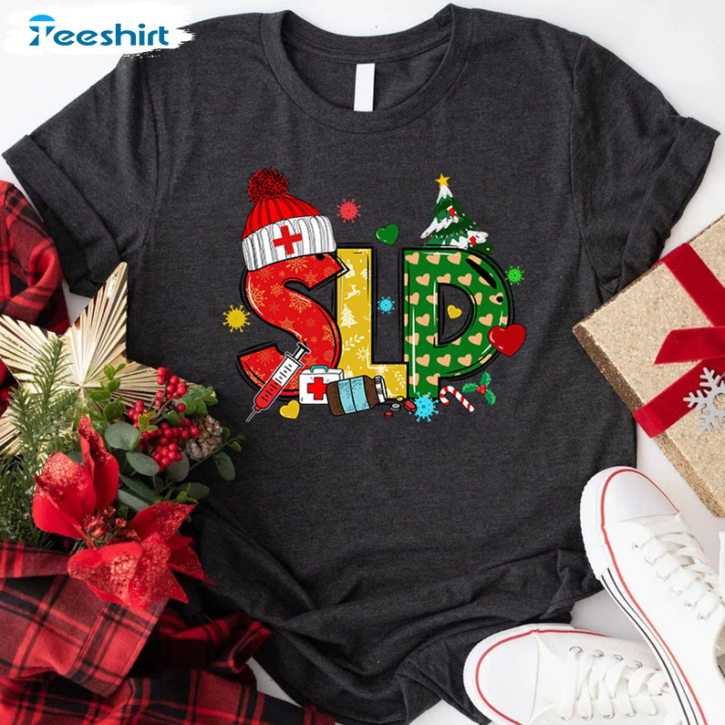 Speech Language Pathologist Christmas Shirt, Slp Xmas Crewneck Hoodie