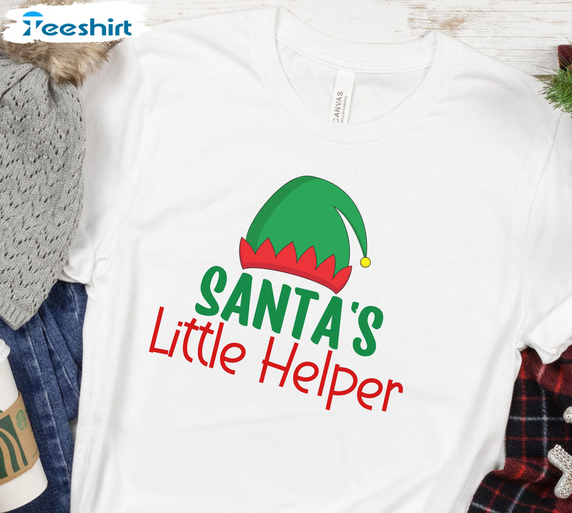 Santa's Little Helper Shirt, Santa Claus Short Sleeve Unisex T-shirt