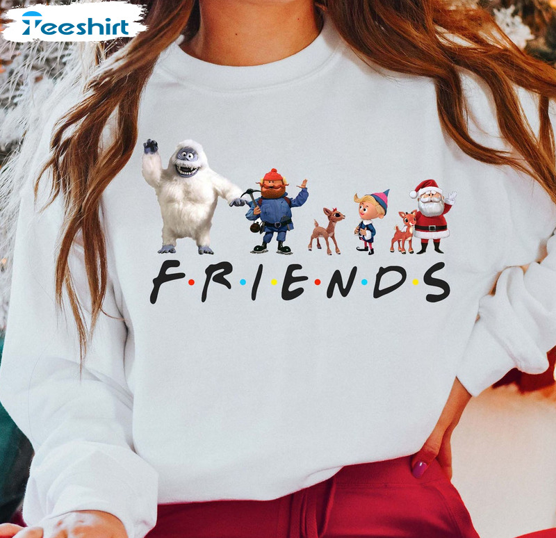 Friends Christmas Sweatshirt, Funny Xmas Tee Tops Short Sleeve