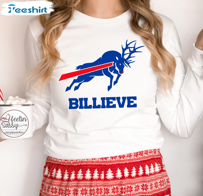 Billieve, Buffalo Reindeer Shirt, 716, Buffalo Bills Christmas, Long S –  SassyPantsTees