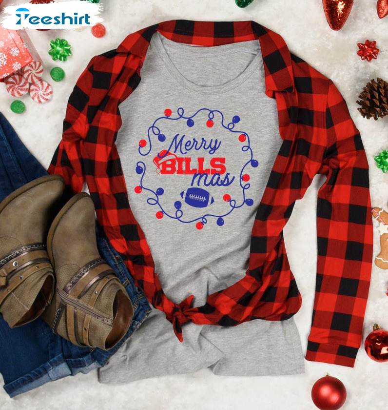 Merry Billsmas Shirt, Buffalo Bills Reindeer Unisex T-shirt Short