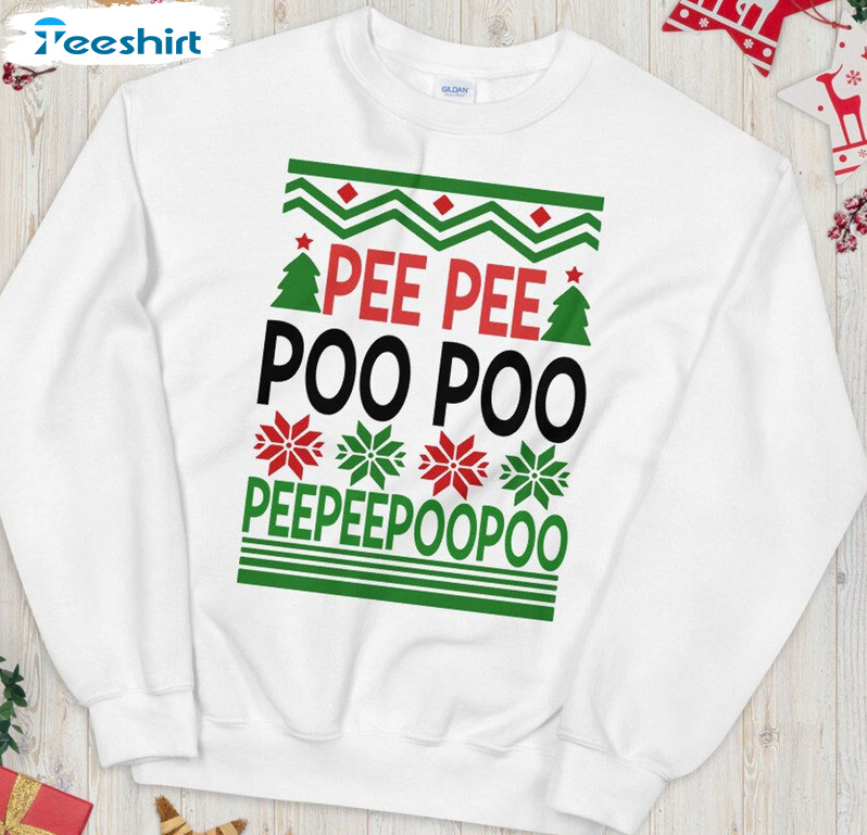 Peepeepoopoo Shirt, Funny Christmas Sweater Short Sleeve