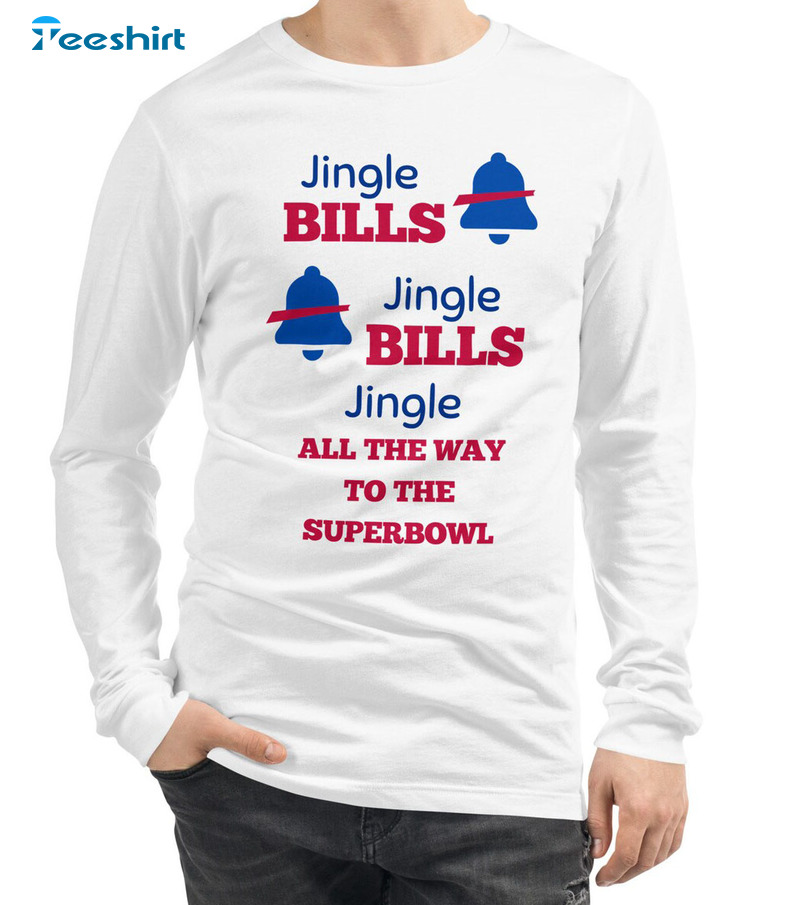 Buffalo Bills Jingle Bills Shirt, Billsmas Jingle Crewneck Short