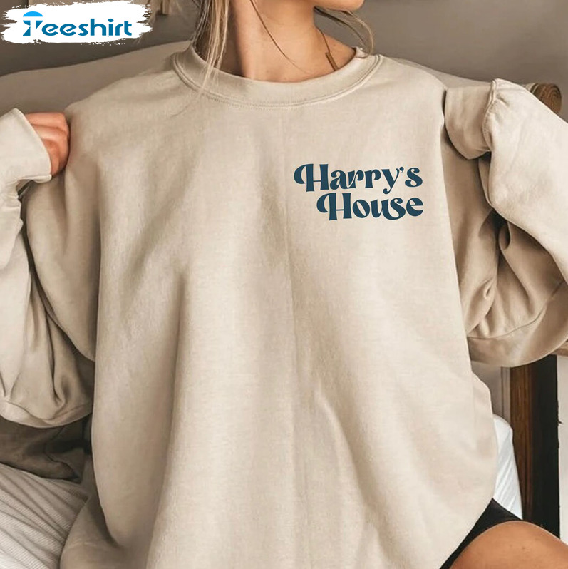 Harry's House Sweatshirt, Trendy Unisex T-shirt Short Sleeve Vintage Style