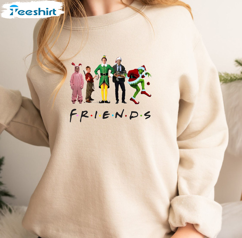 Grinch Friends Sweatshirt, Christmas Vintage Short Sleeve Tee Tops