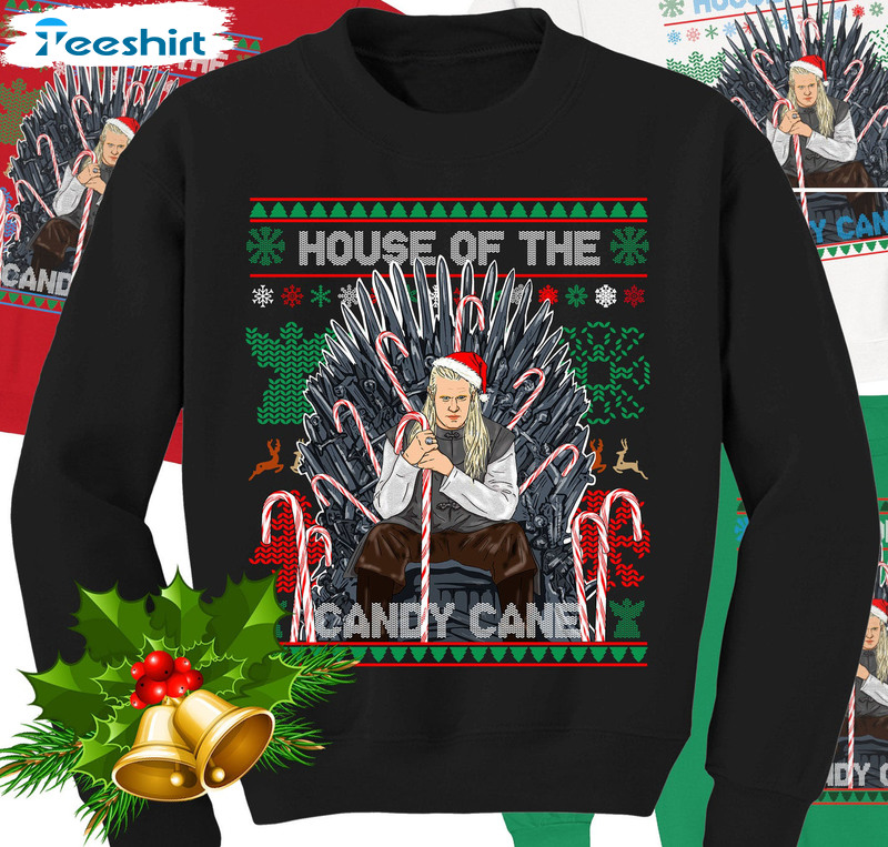 House Of The Candy Cane Shirt, Christmas Dragon Hoodie Sweatshirt