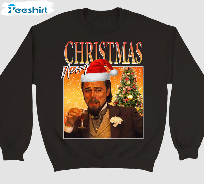 Leonardo Dicaprio Vintage Shirt, Funny Christmas Unisex T-shirt Crewneck