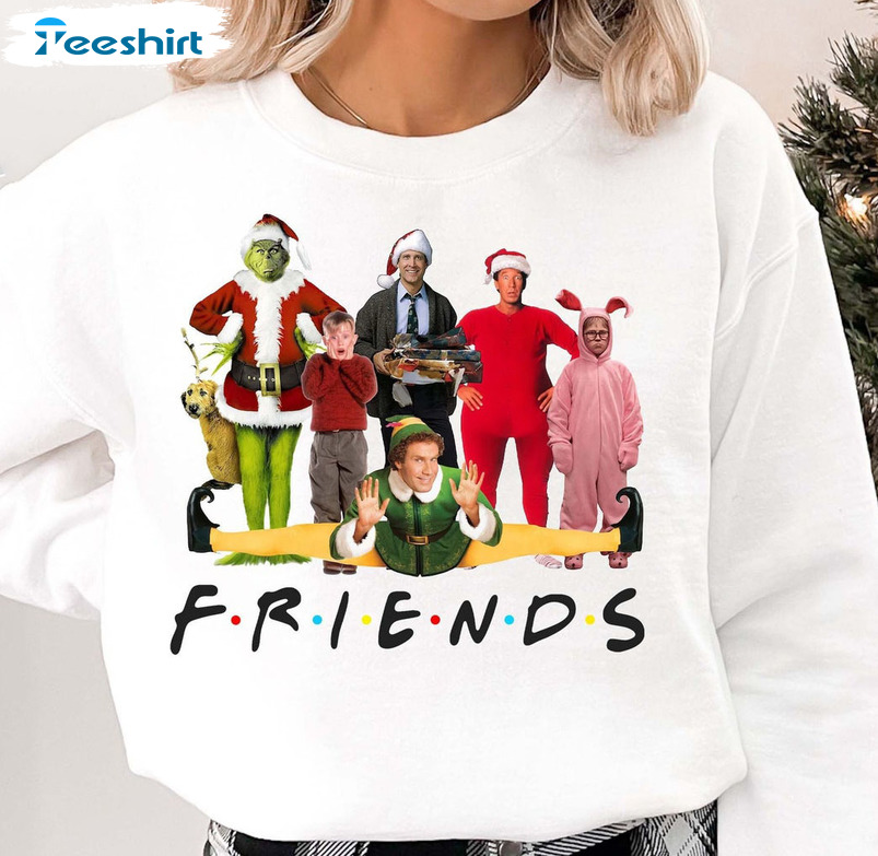 Christmas Friends Vintage Shirt, Funny Xmas Movie Sweatshirt Unisex Hoodie