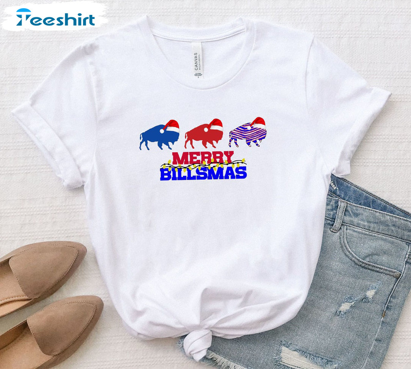 Merry Billsmas Trendy Shirt, Buffalo Bills Christmas Unisex T-shirt Crewneck