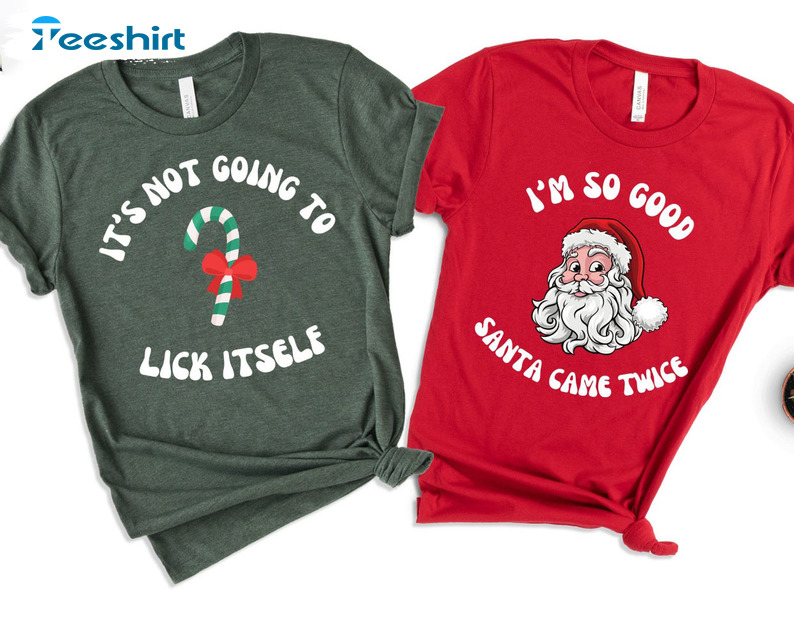 It's Not Going To Lick Itself Shirt, Couple Christmas Short Sleeve Tee Tops