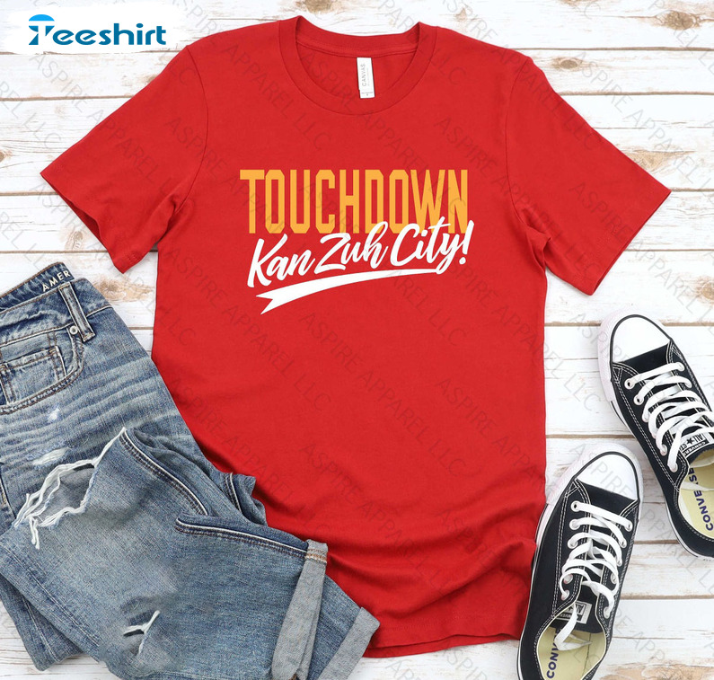 Ouchdown Kan Zuh City Shirt, Vintage Football Short Sleeve Sweatshirt