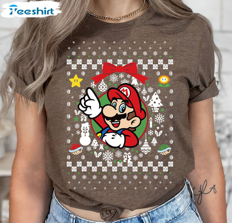 Super Mario Christmas Shirt, Christmas Disney Crewneck Sweater