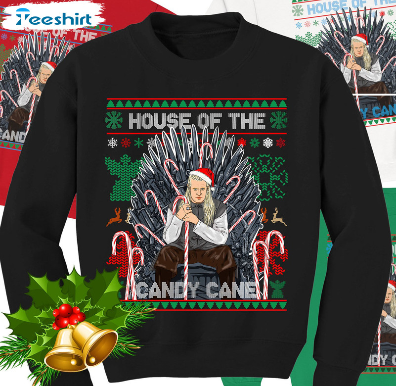 House Of Candy Cane Shirt, Christmas Unisex Hoodie Short Sleeve