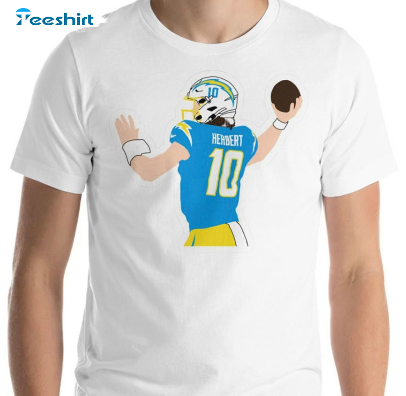 Breiden Fehoko Justin Herbert Chargers Football T-Shirt - Trends Bedding