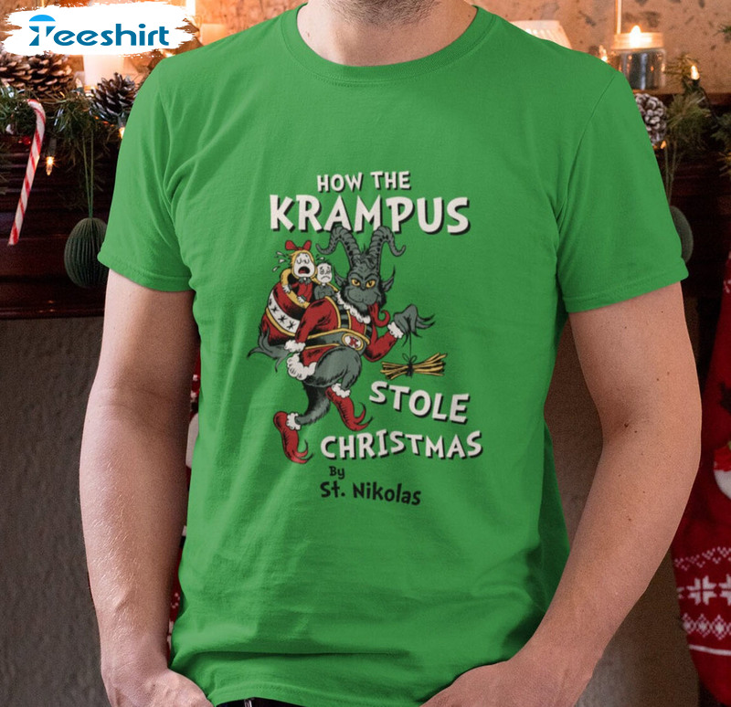 How The Krampus Stole Christmas Shirt, Creepy Cute Unisex Hoodie Tee Tops