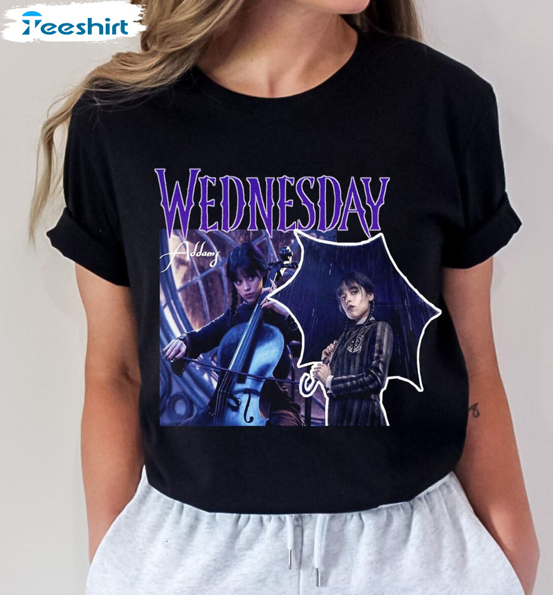 Jenna Ortega Shirt, Wednesday Addams Series Crewneck Unisex Hoodie
