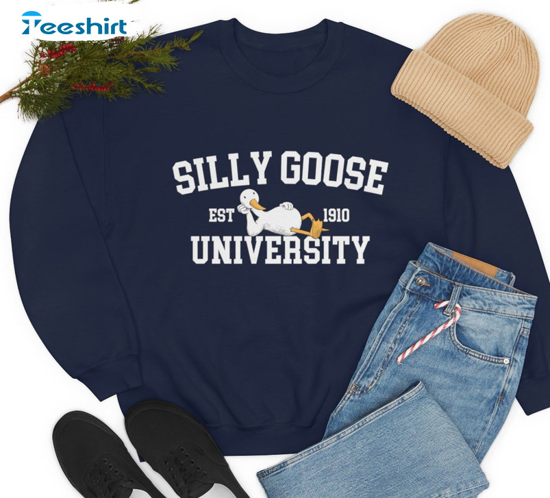 Silly Goose University EST 1910 Shirt, Funny Goose Unisex T-shirt Short Sleeve
